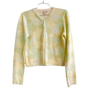 J. Crew Lambswool Button Down Sweater Women's Sz M